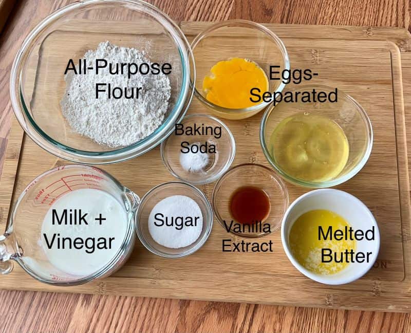 Ingredients for low sodium pancakes